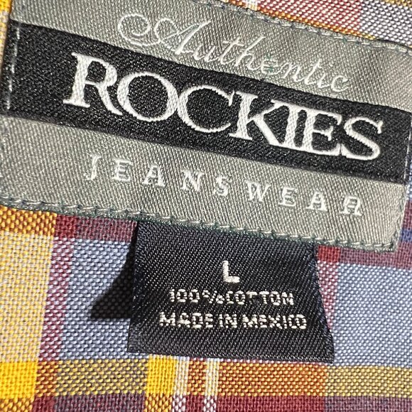 Authentic Rockies Jeanswear Women's Plaid Button-Down Shirt – Size L 100% cotton - Picture 5 of 11